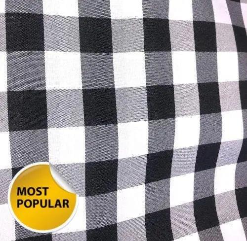 Checkered Poly Poplin 5 yards