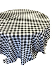 Checkered one inch Tablecloth - 120'' Round