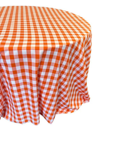 Checkered one inch Tablecloth - 120'' Round