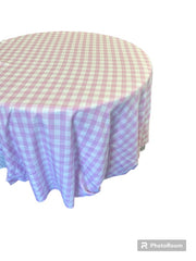 Checkered Tablecloth - 90'' Round