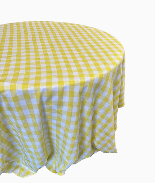 Checkered one inch Tablecloth - 120'' Round