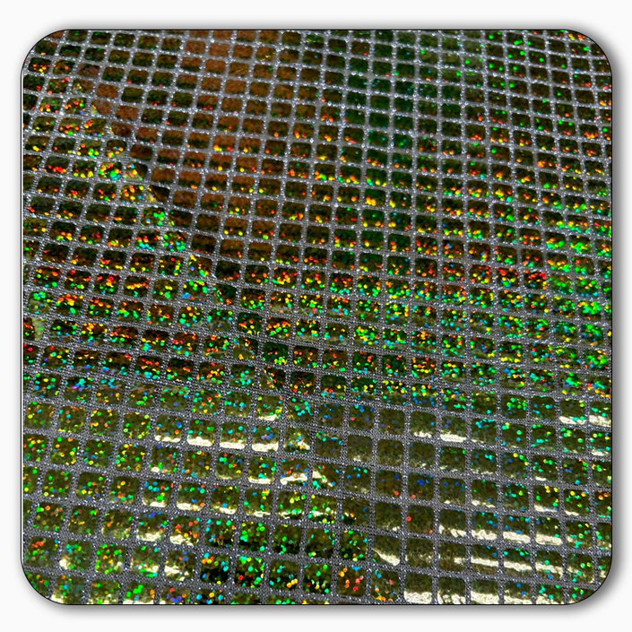 Hologram Square Sequin Fabric - Sold by the Yard