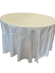 Vintage Linen Two Tone Faux Burlap Texture Tablecloth-72'' Overlay