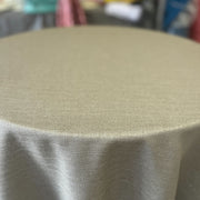 Vintage Linen Two Tone Faux Burlap Texture Tablecloth-120'' Round