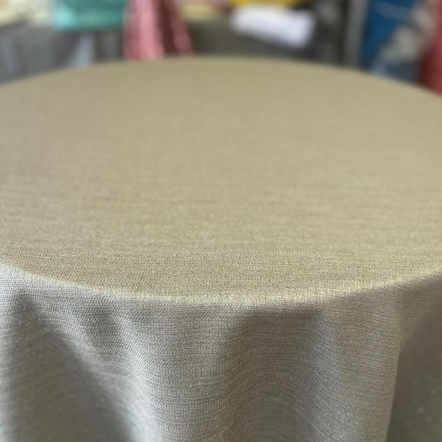 Vintage Linen Two Tone Faux Burlap Texture Tablecloth-72'' Overlay