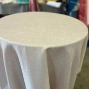 Vintage Linen Two Tone Faux Burlap Texture Tablecloth-120'' Round