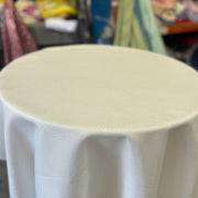 Vintage Linen Two Tone Faux Burlap Texture Tablecloth-120'' Round