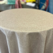 Vintage Linen Two Tone Faux Burlap Texture Tablecloth-120'' Round