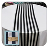 Striped Charmeuse Table Runner - Black/White